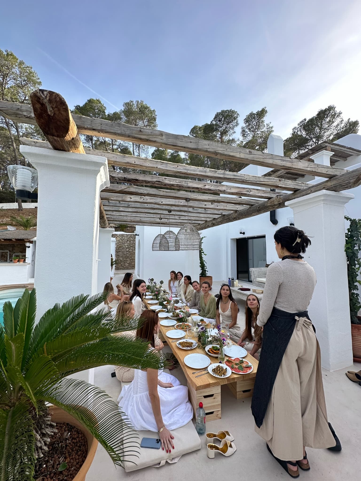 Dinner under the pergola